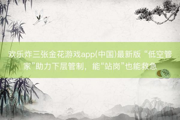 欢乐炸三张金花游戏app(中国)最新版 “低空管家”助力下层管制，能“站岗”也能救急