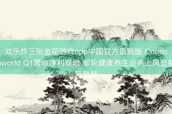 欢乐炸三张金花游戏app中国官方最新版 Onespaworld Q1营收净利双增 邮轮健康养生业务上风显赫